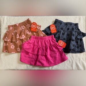 Set of Three skort - Pink, Brown, and Gray